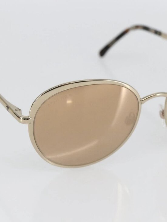 CHANEL Sunglasses metal Gold CC Auth SW1983V main image 4